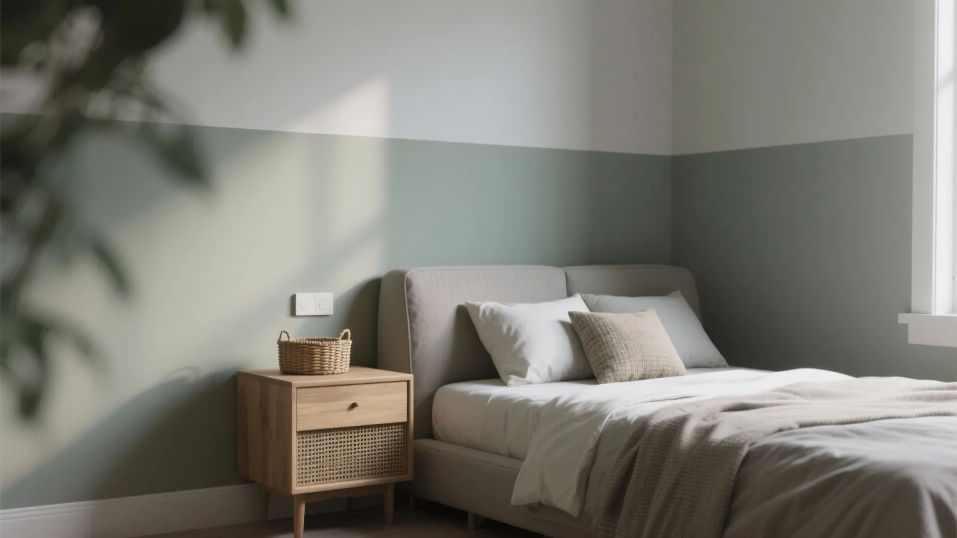 Sage-Gray Accent Wall