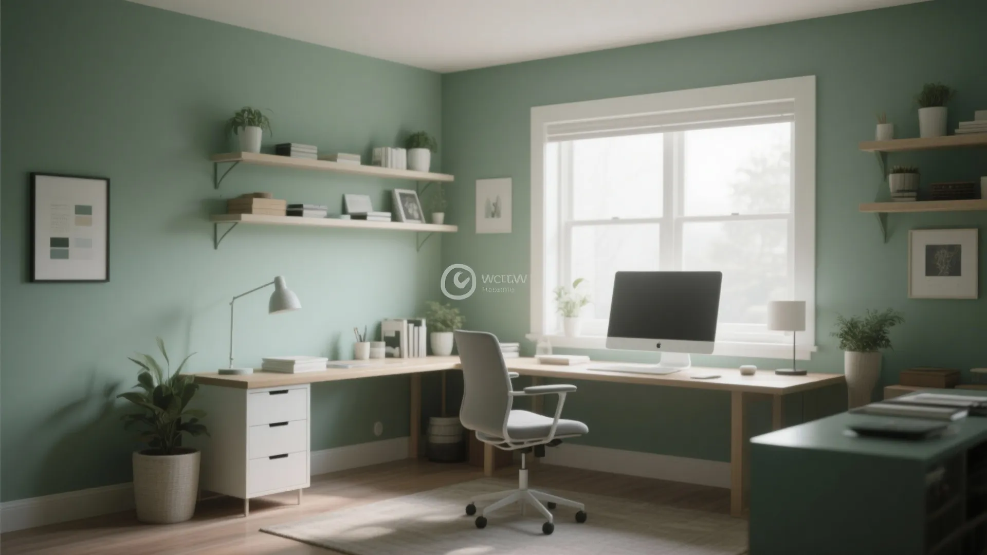 Accent wall with calming color