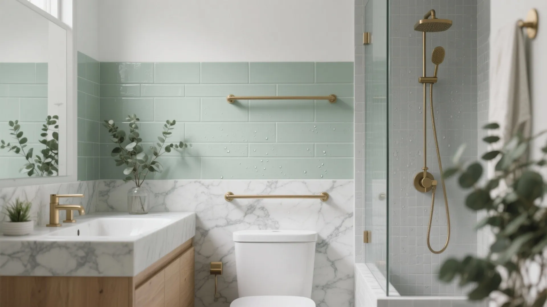 2) Serene Green (Sage, Eucalyptus, Moss)