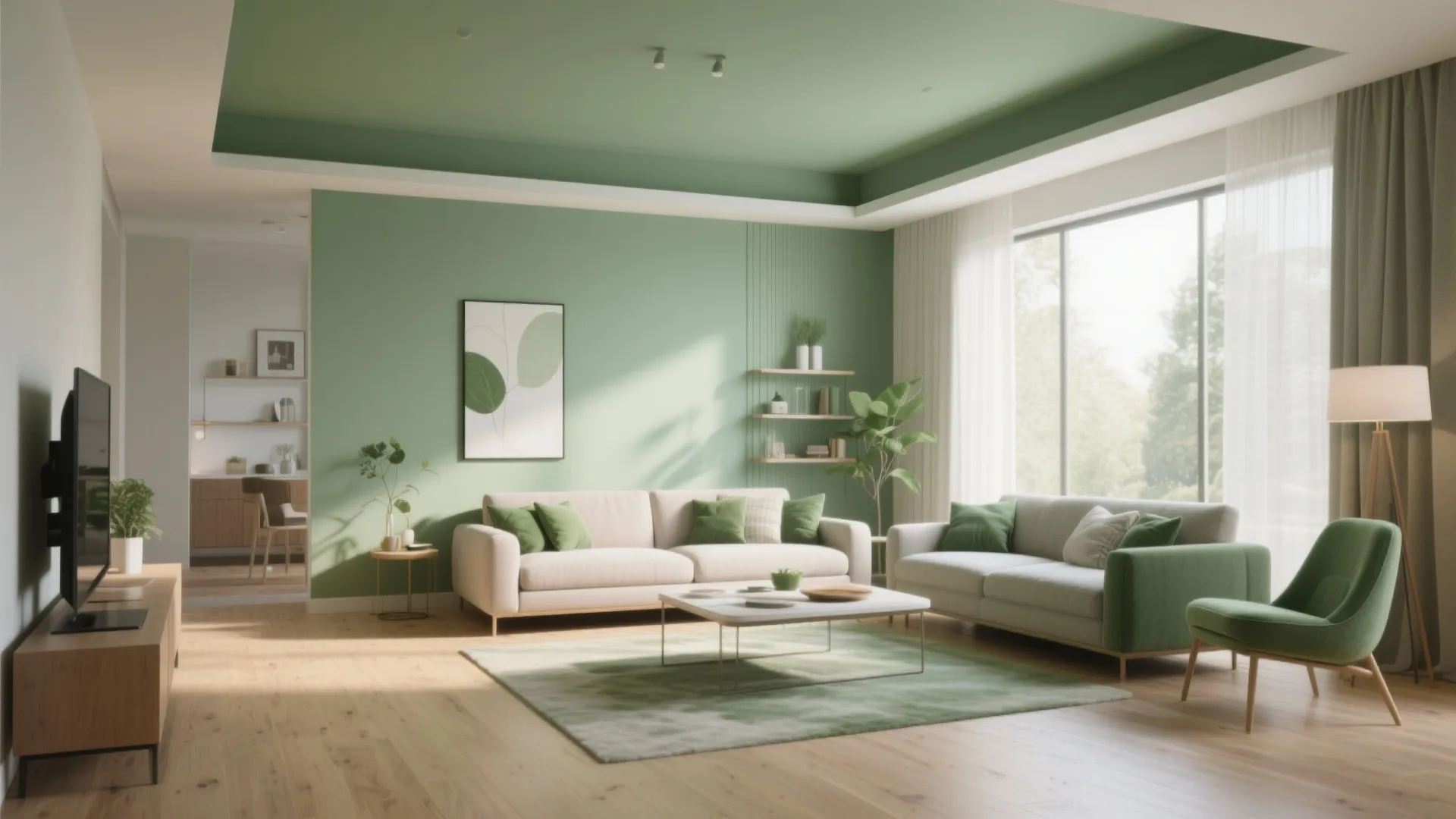 4. Painted Ceiling in Bold Color