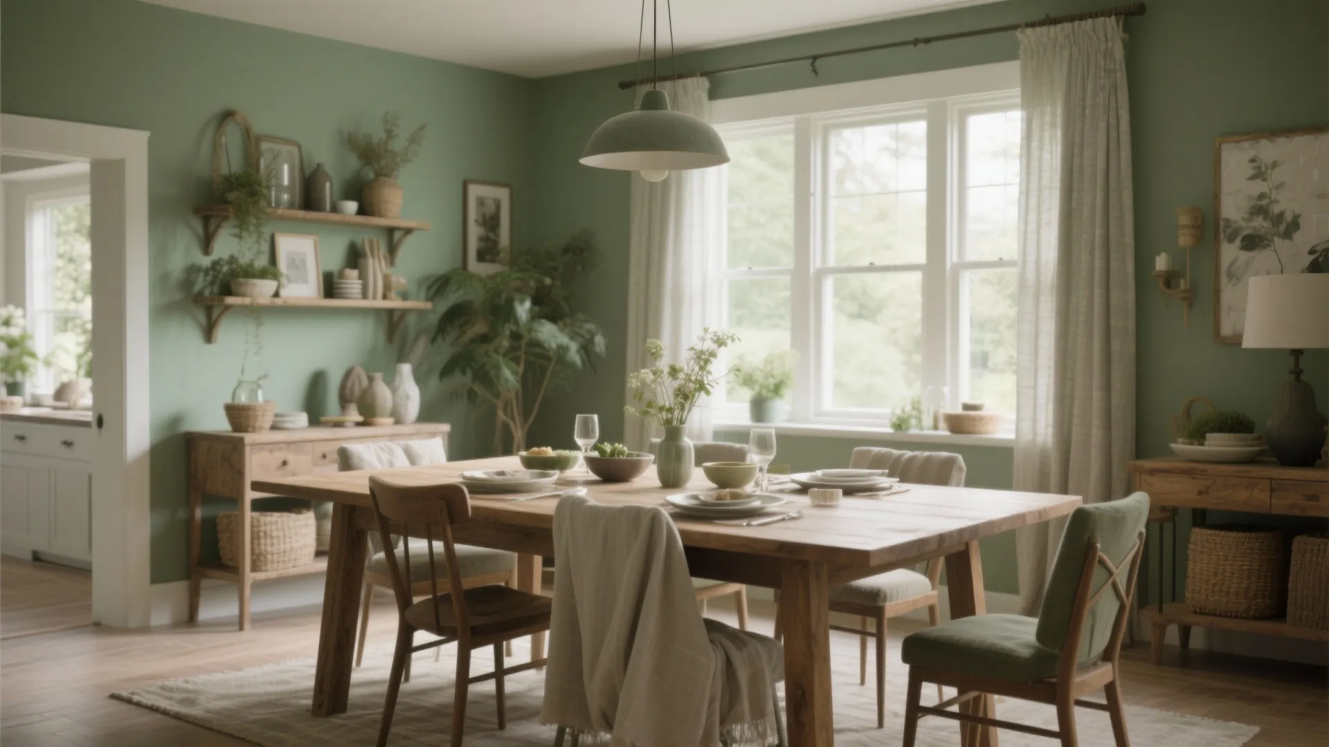 10 Sage Green Dining Room Ideas