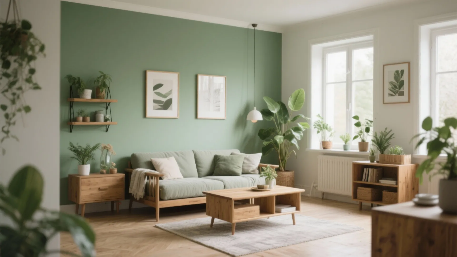 3. Sage Green for a Calm Retreat