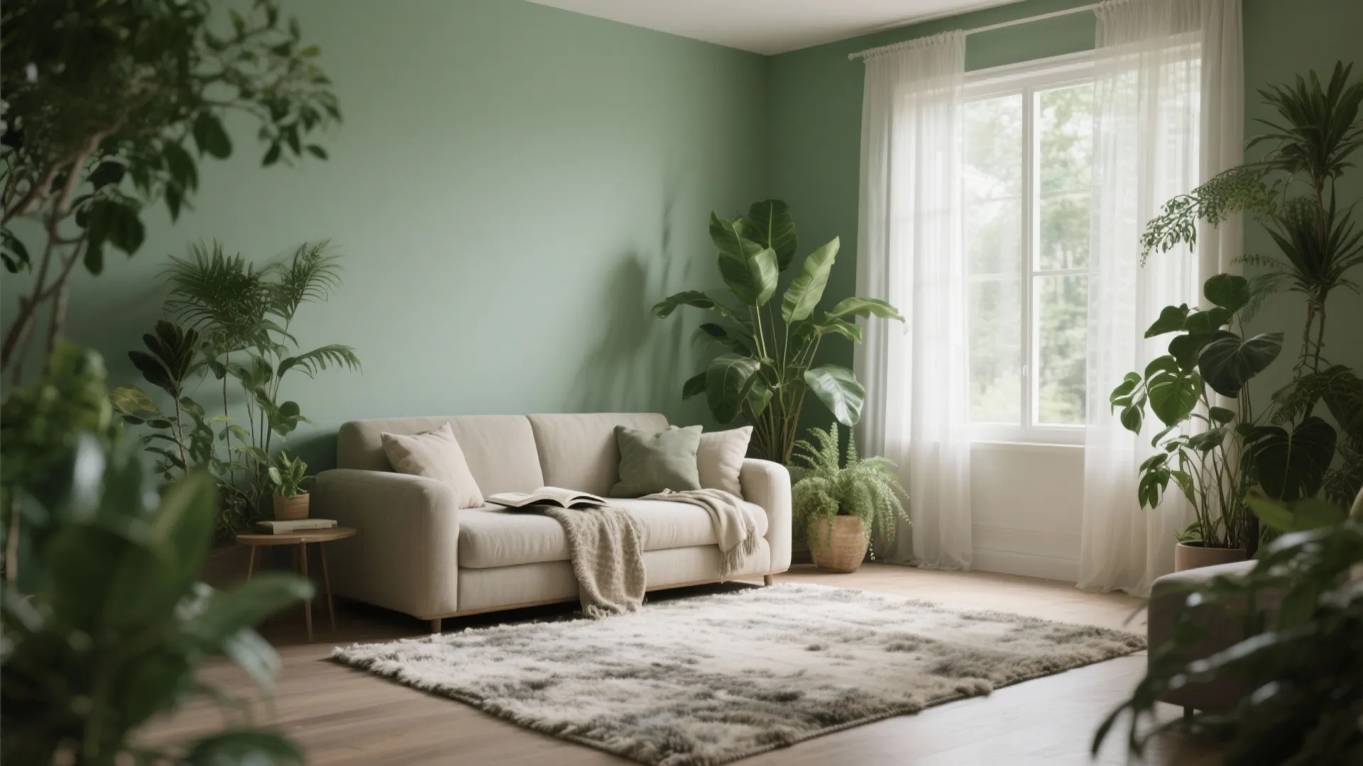 3. Earthy Greens for Biophilic Comfort