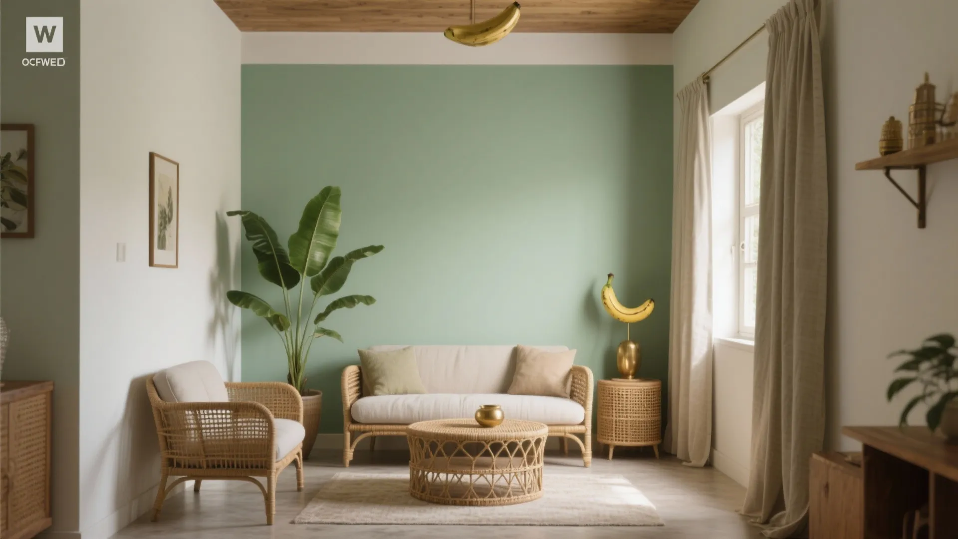 Soft Sage Green with Natural Textures