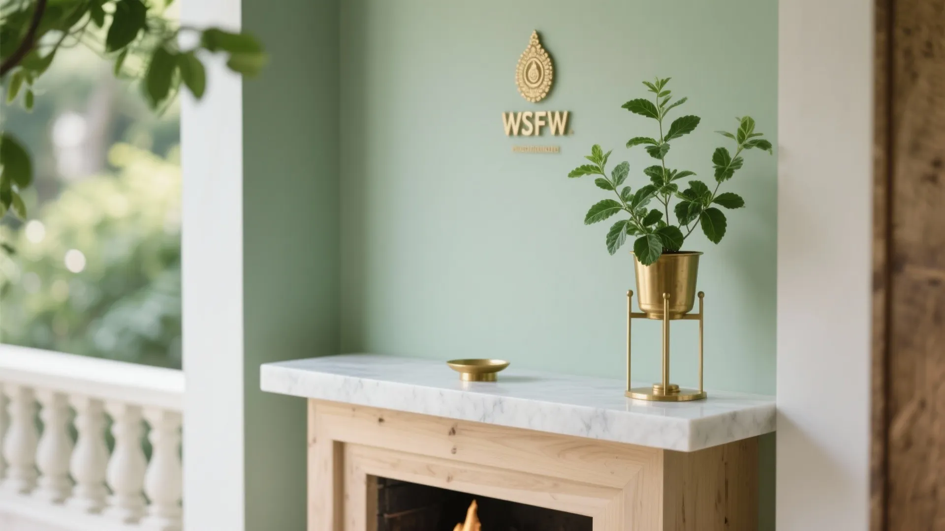 Light Green and Tulsi-Inspired Tones