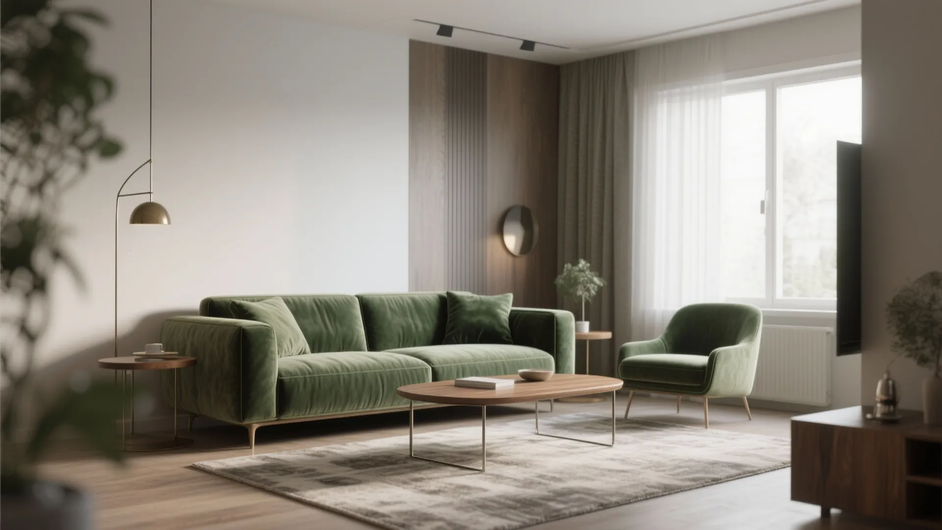 2. Sage Green Accent Sofa
