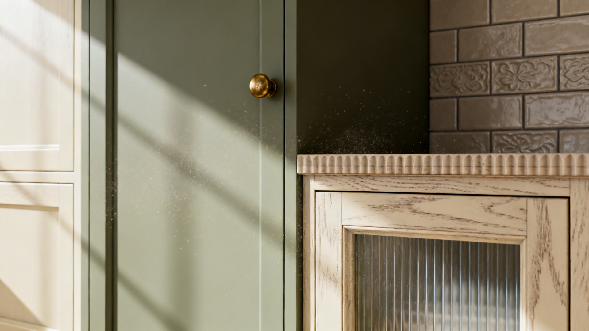 Small Kitchen Feels Dark? 5 Green & Ivory Kitchen Ideas