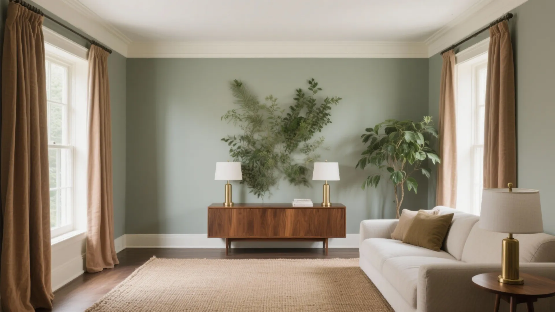 Sage Green, Walnut, and Soft Brass