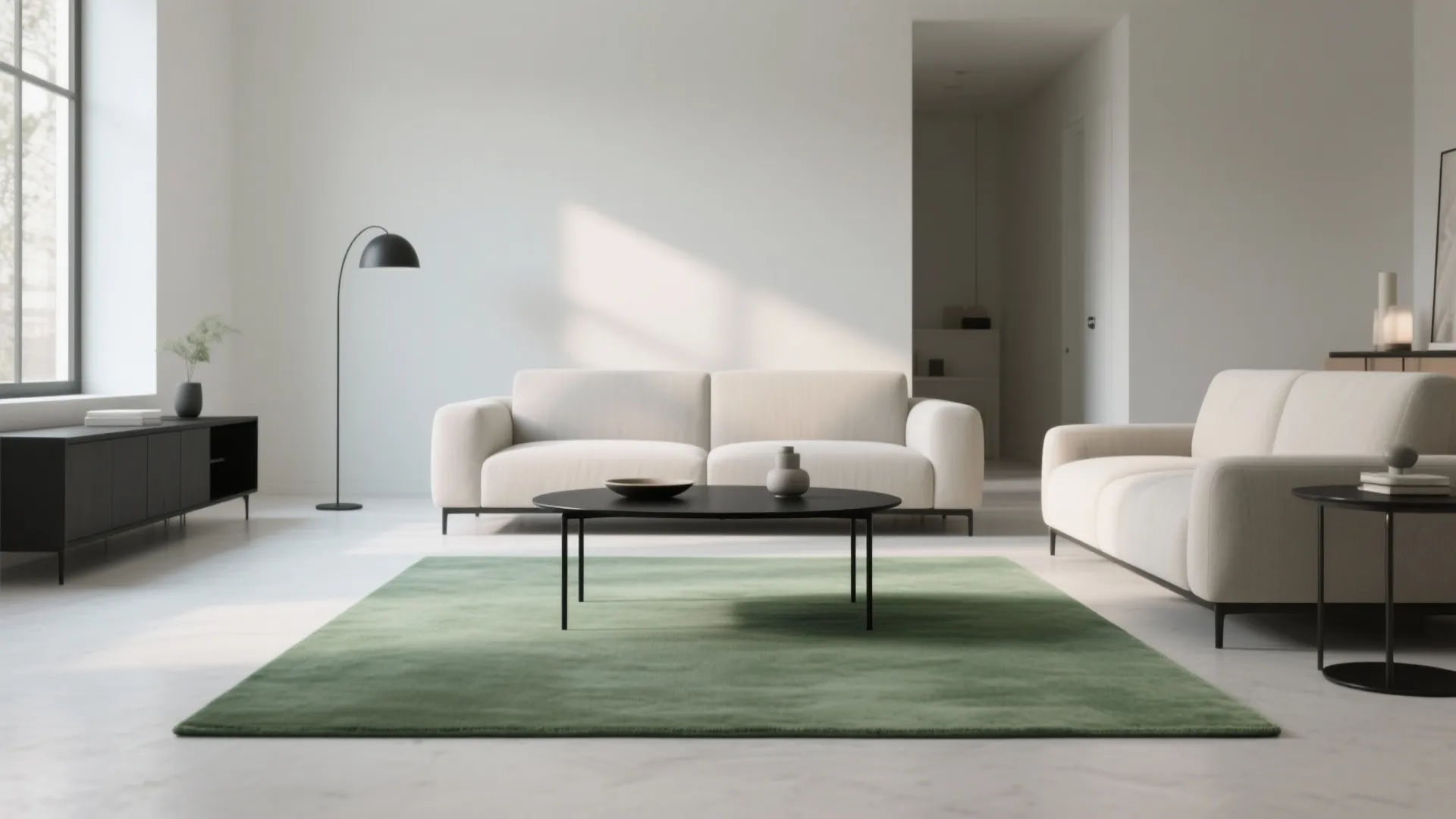 2. Modern Minimal with Black Accents