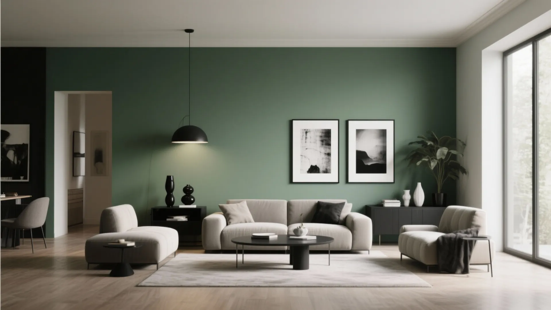 7. Mixing Sage with Monochrome Decor