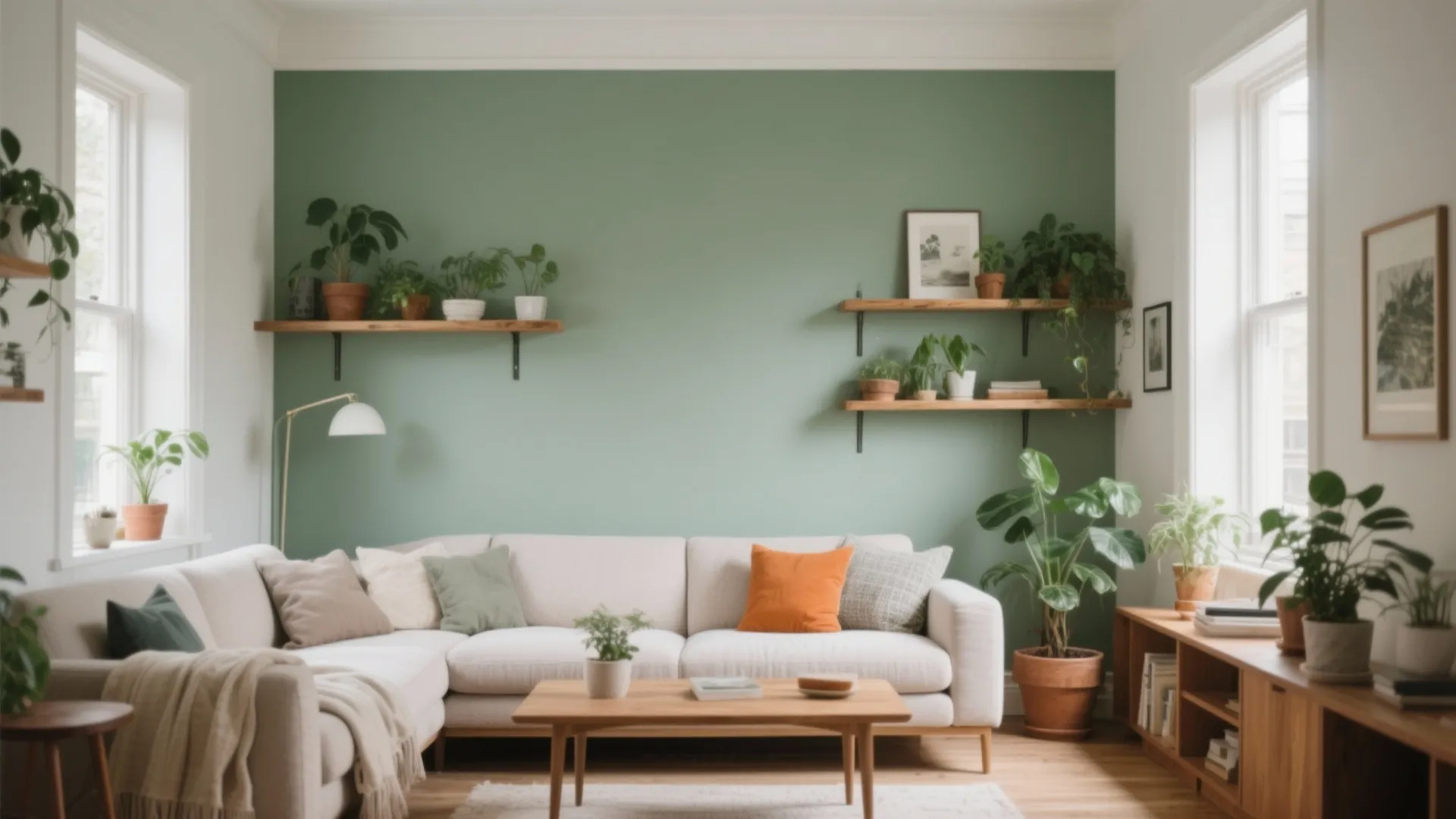 Earthy Greens + Wood for Calm Energy