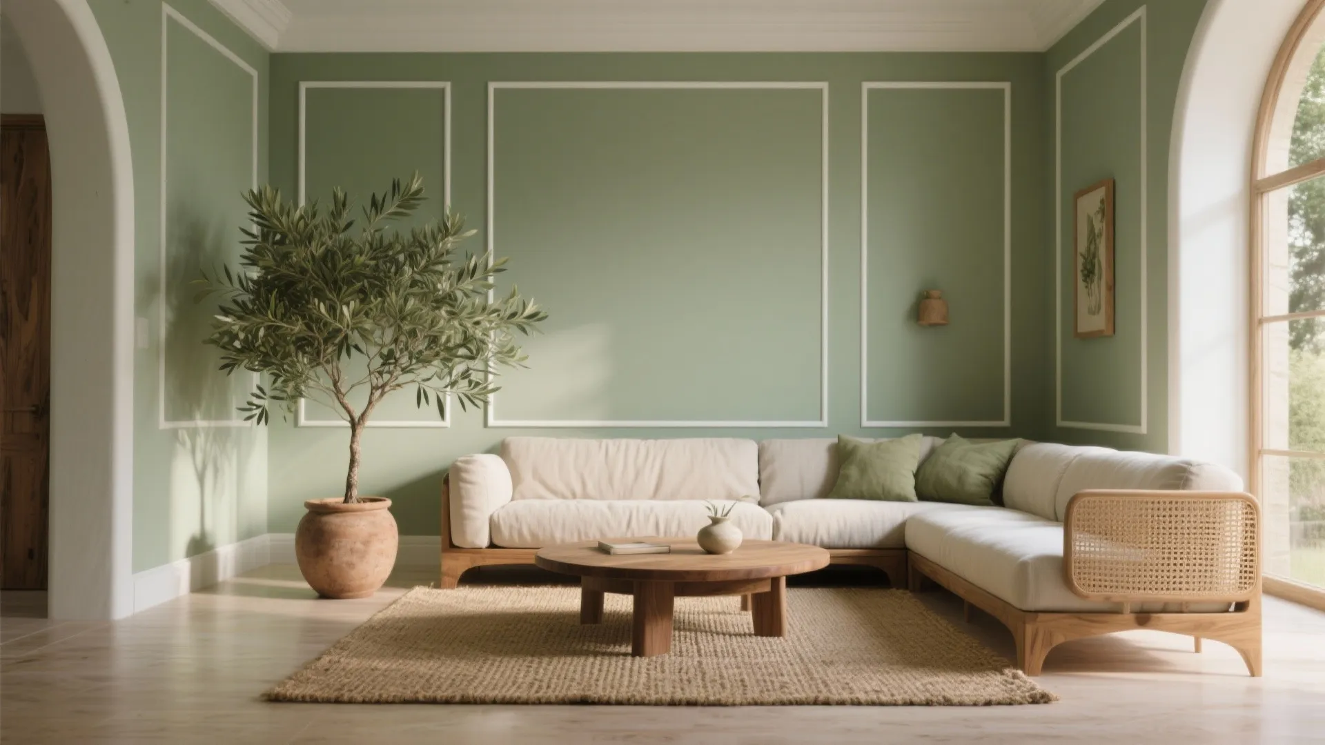 Sage & Olive Greens with Natural Wood