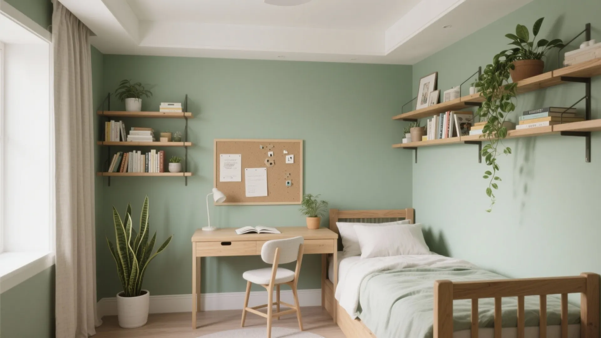 Biophilic Greens for Calm Focus