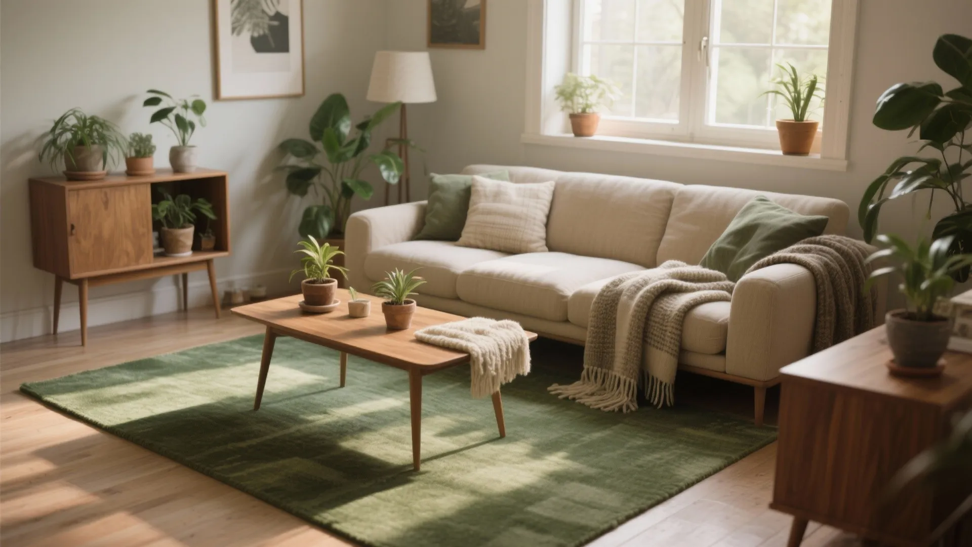 Sage Green Rugs: 5 Living Room Ideas: Fresh, calming and versatile — five ways to style a sage green rug in small and large living rooms