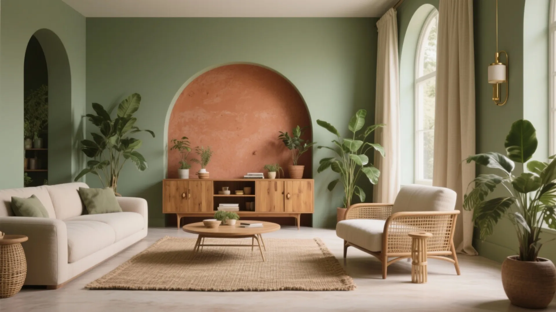 Nature-Inspired: Sage, Terracotta, and Warm Wood