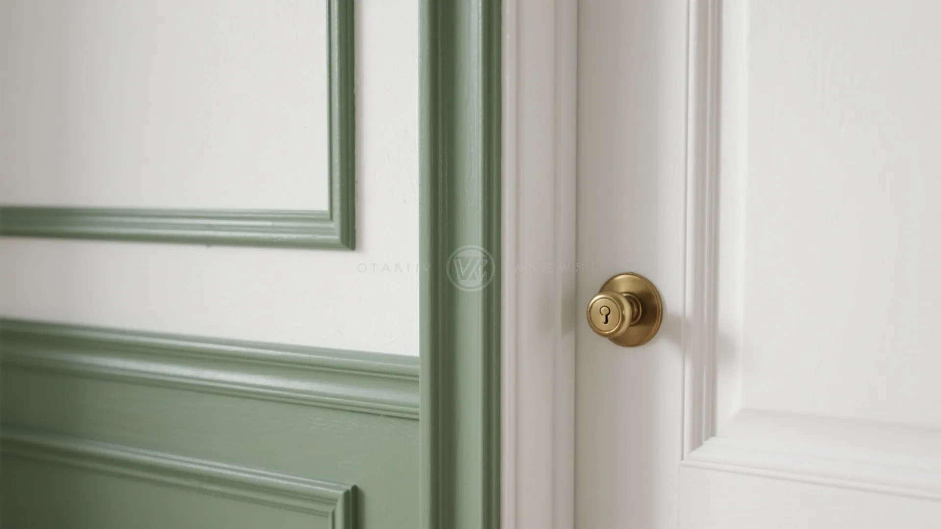 2. Sage Trim with White Walls