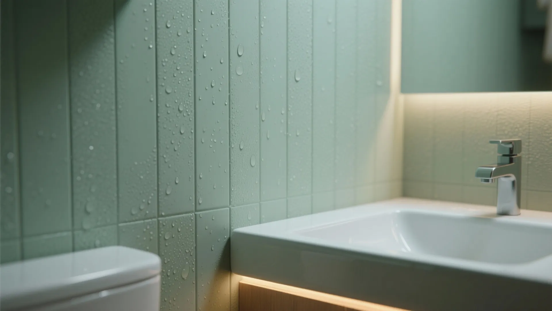 1. Soft sage for a spa-like feel