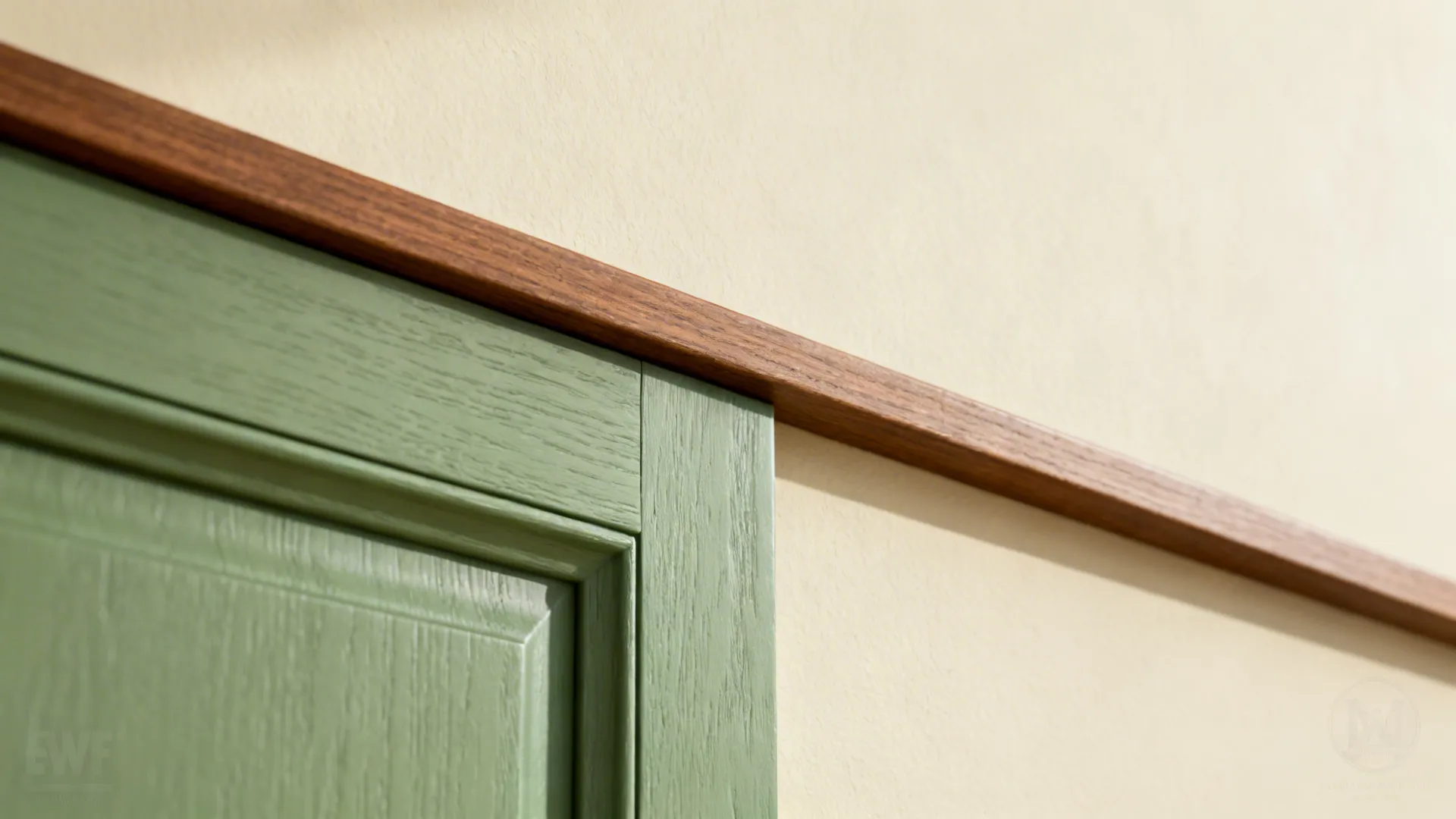 3) Sage Green + Cream + A Touch of Walnut