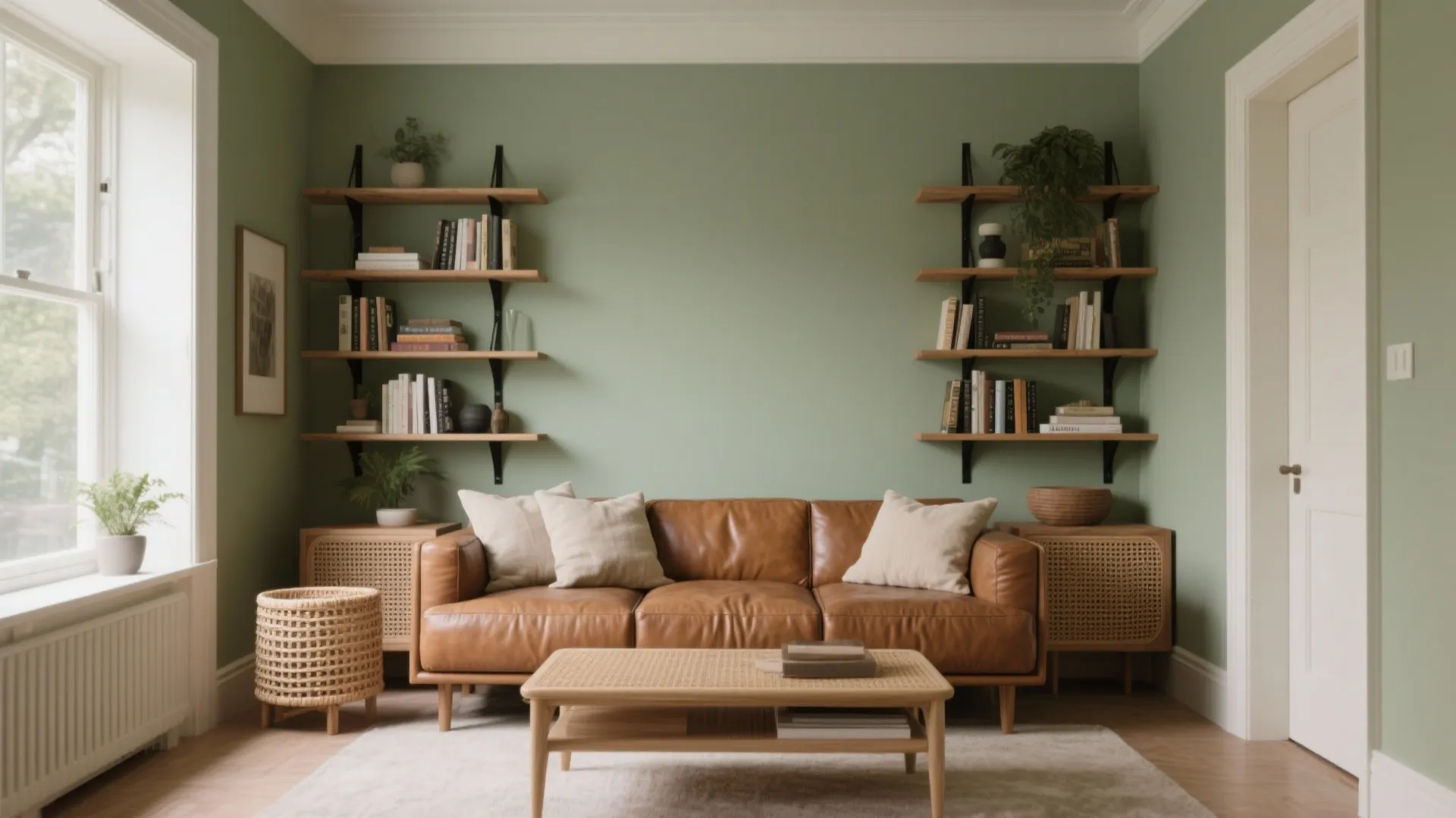 Muted Sage with Warm Woods