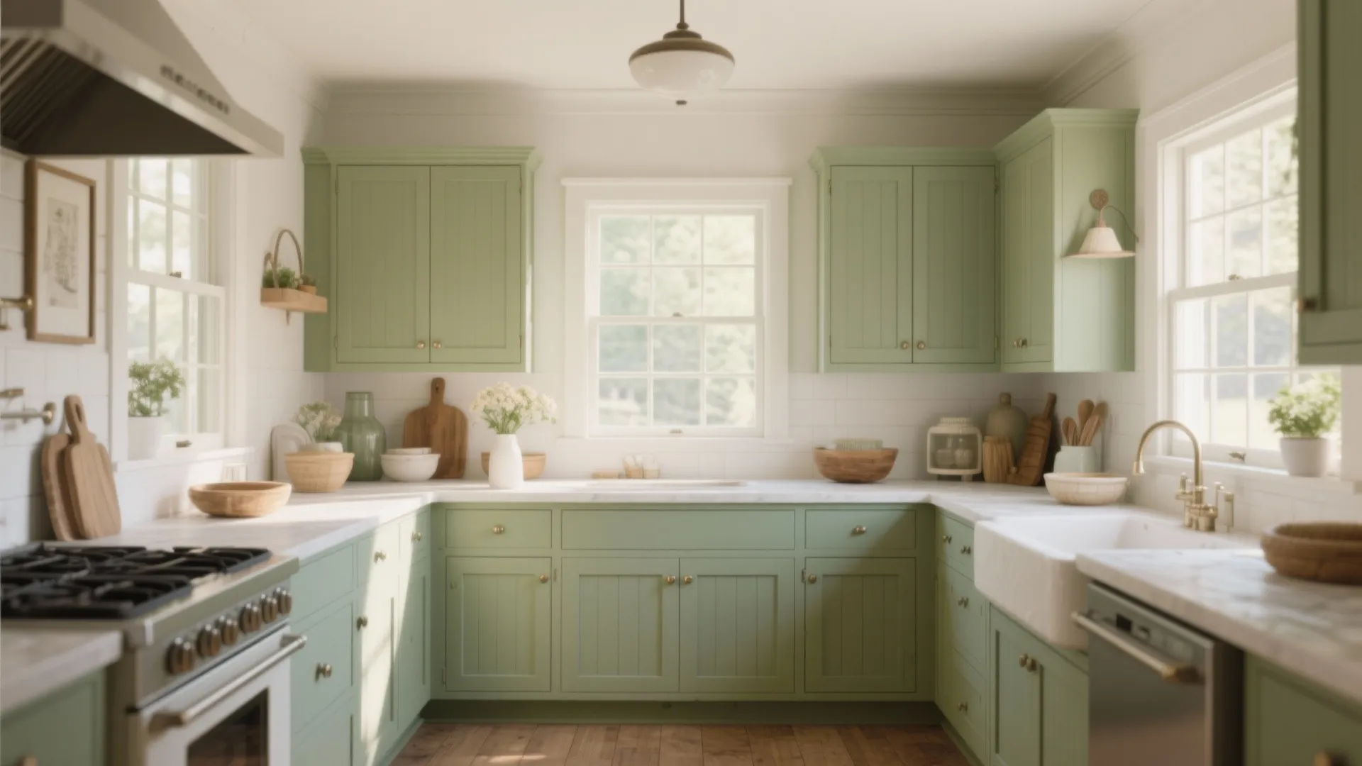 1. Soft Sage and Warm White