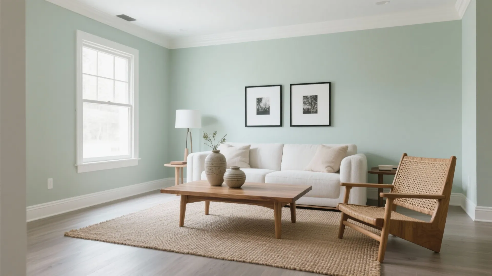 2) Sage Green & Warm White