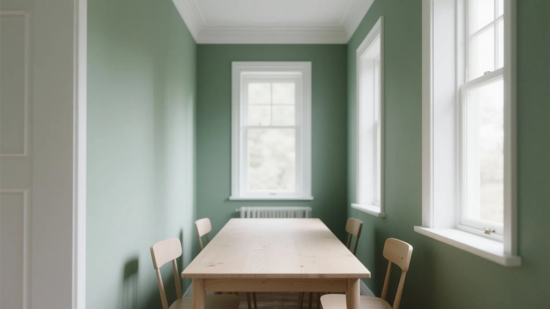4. Sage Green + Crisp White