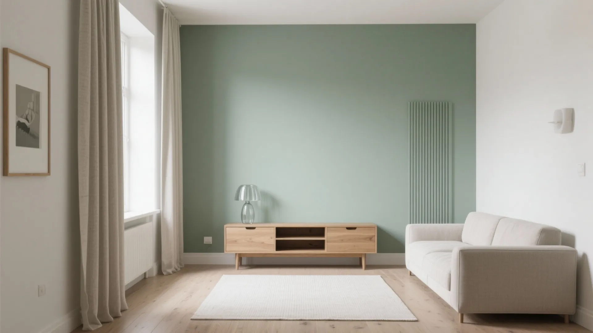 Sage Green + Warm Wood + Cream
