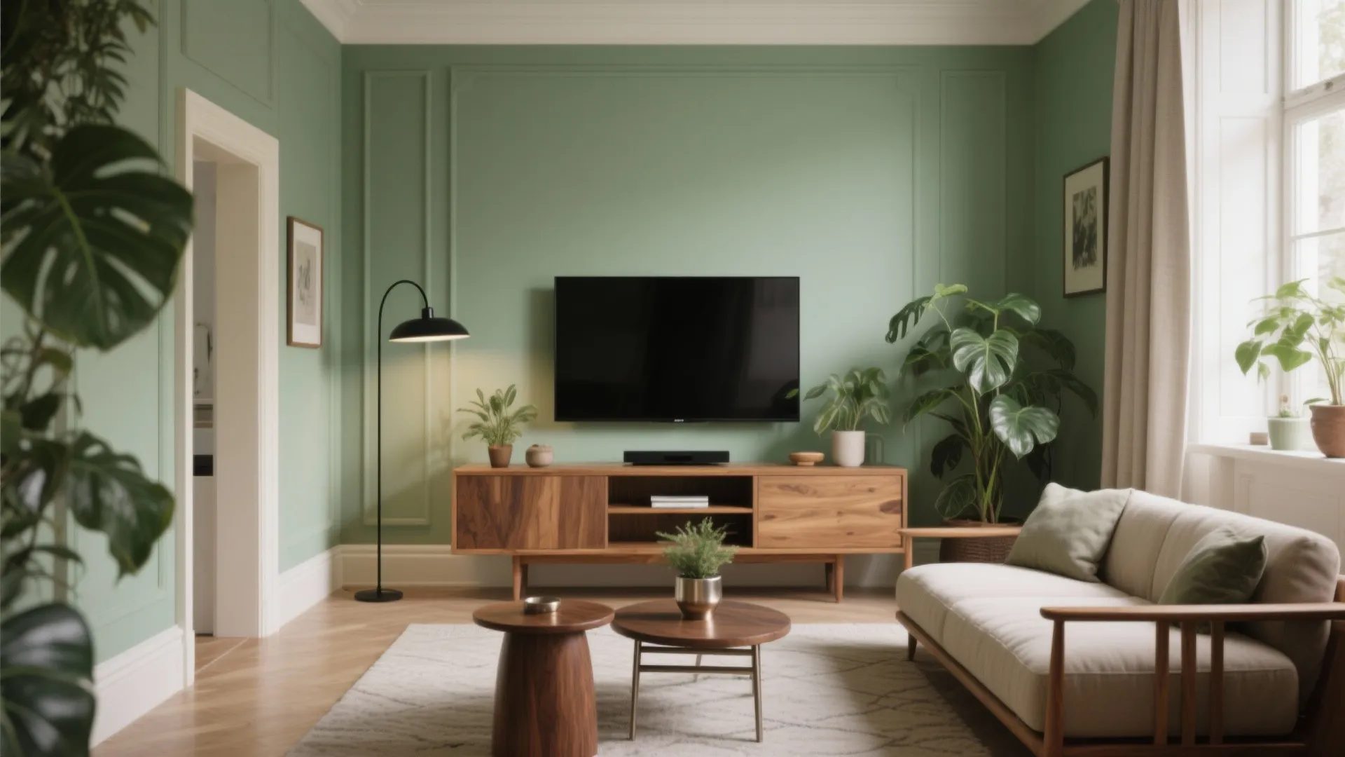 Sage Green and Natural Wood
