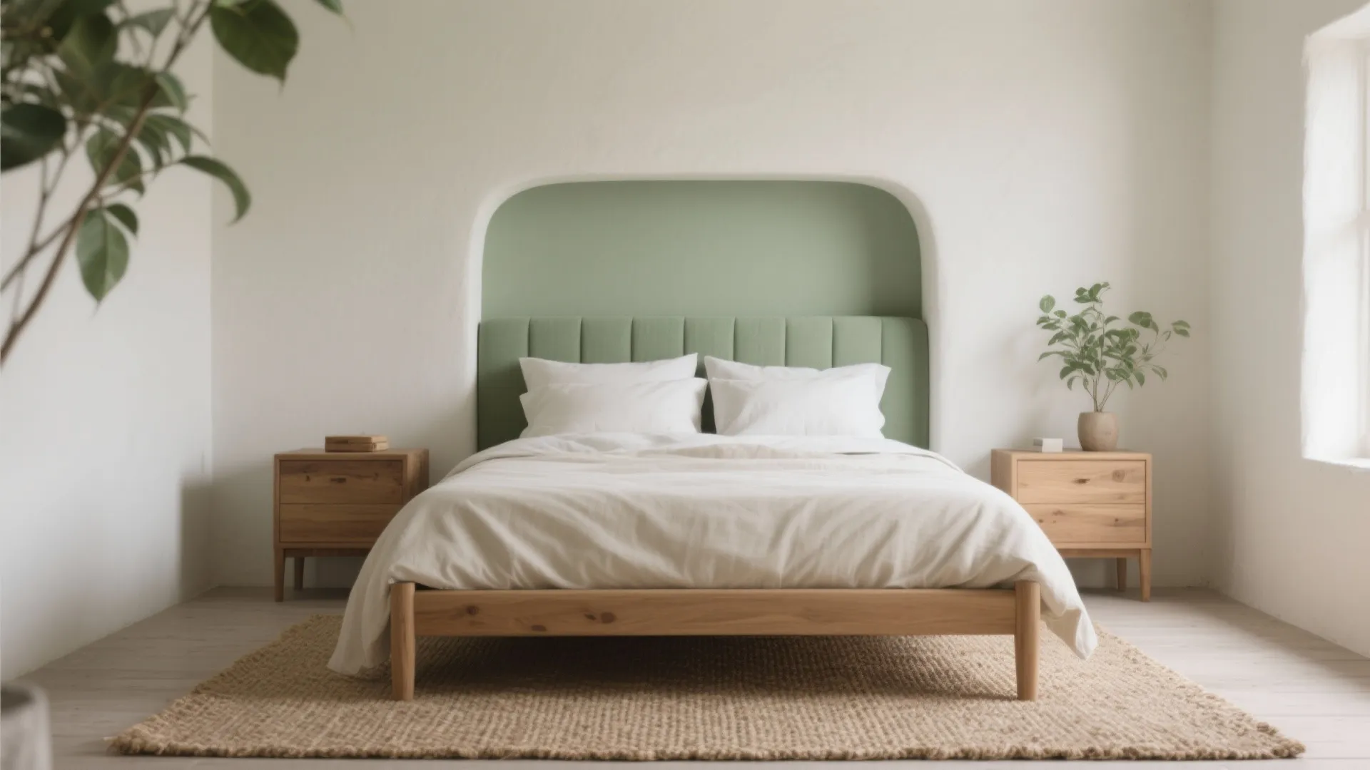 Sage Green with Warm Wood