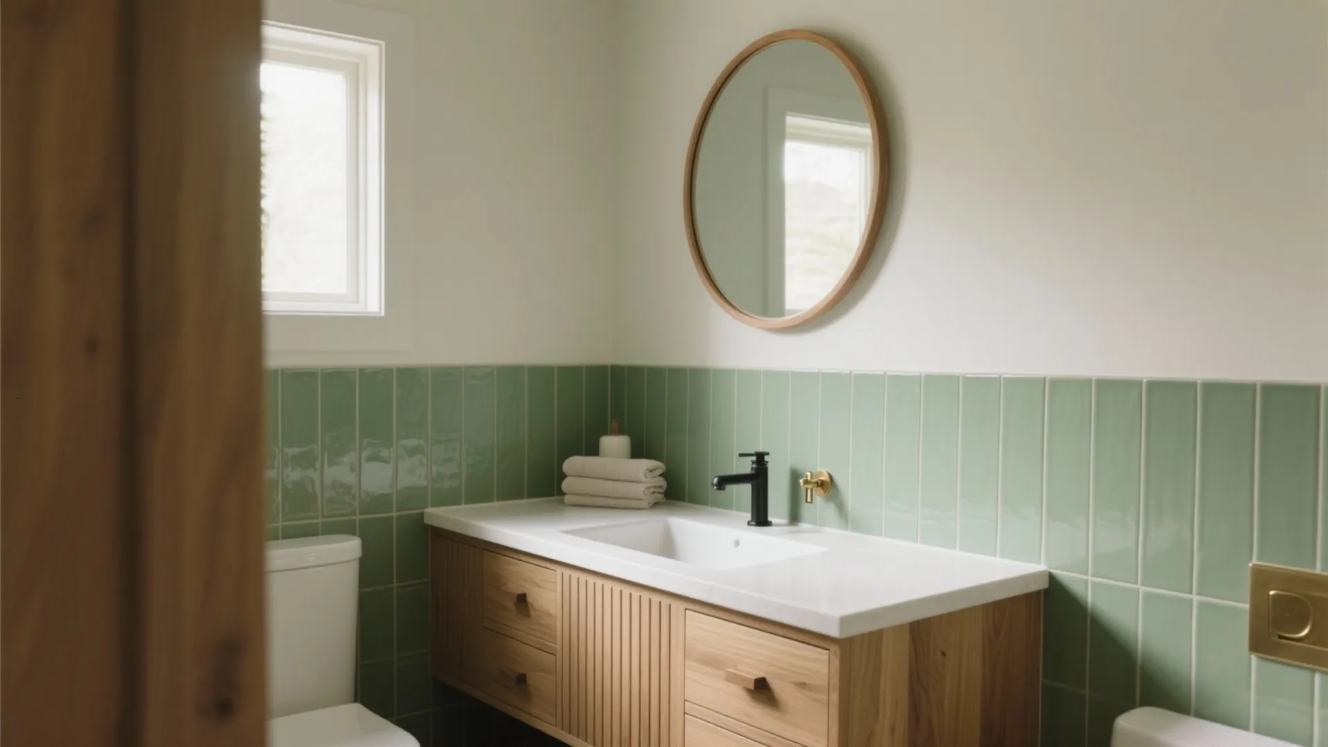 Sage + Natural Wood: Spa Warmth Pairing