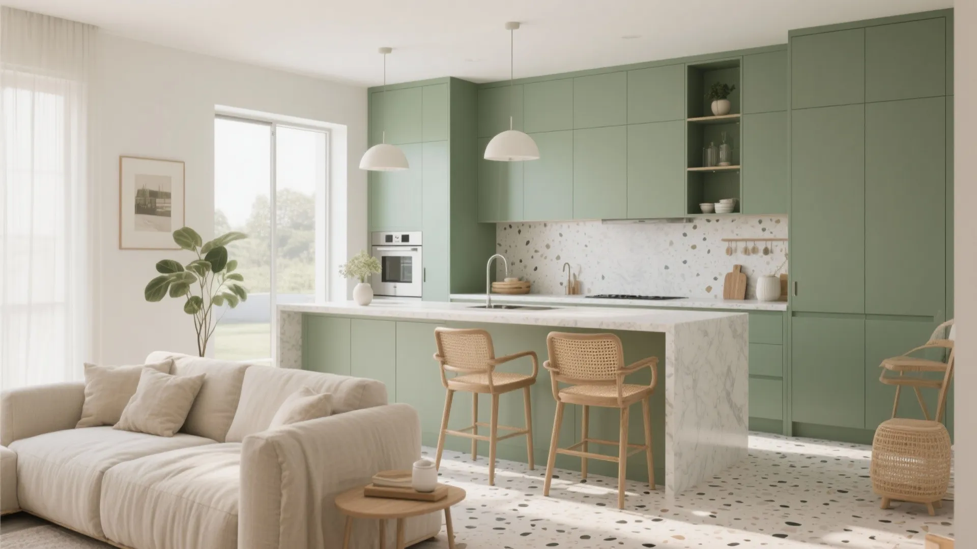 3. Sage Green Serenity