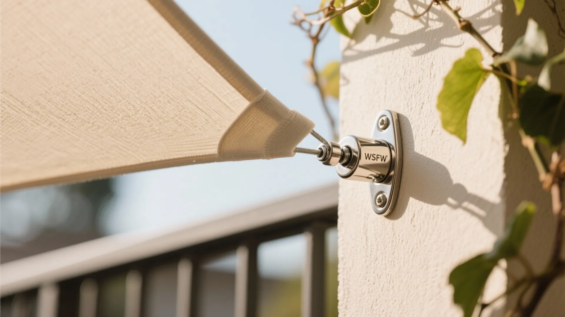 Retractable Shade Sails With Vertical Green Screens