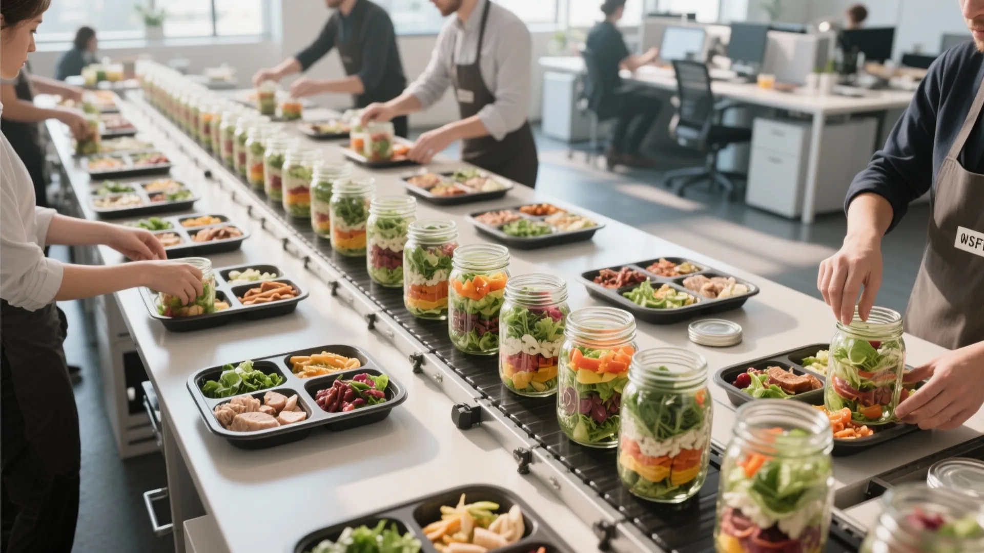 2. Salad Jar Assembly Line