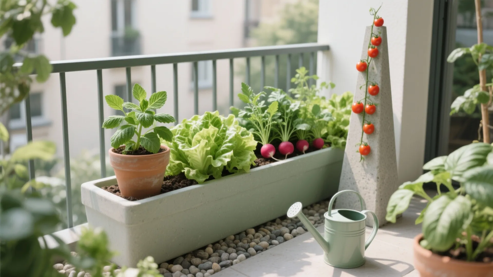 Edible Balcony: The “Salad Bar” Trough + Fast Growers