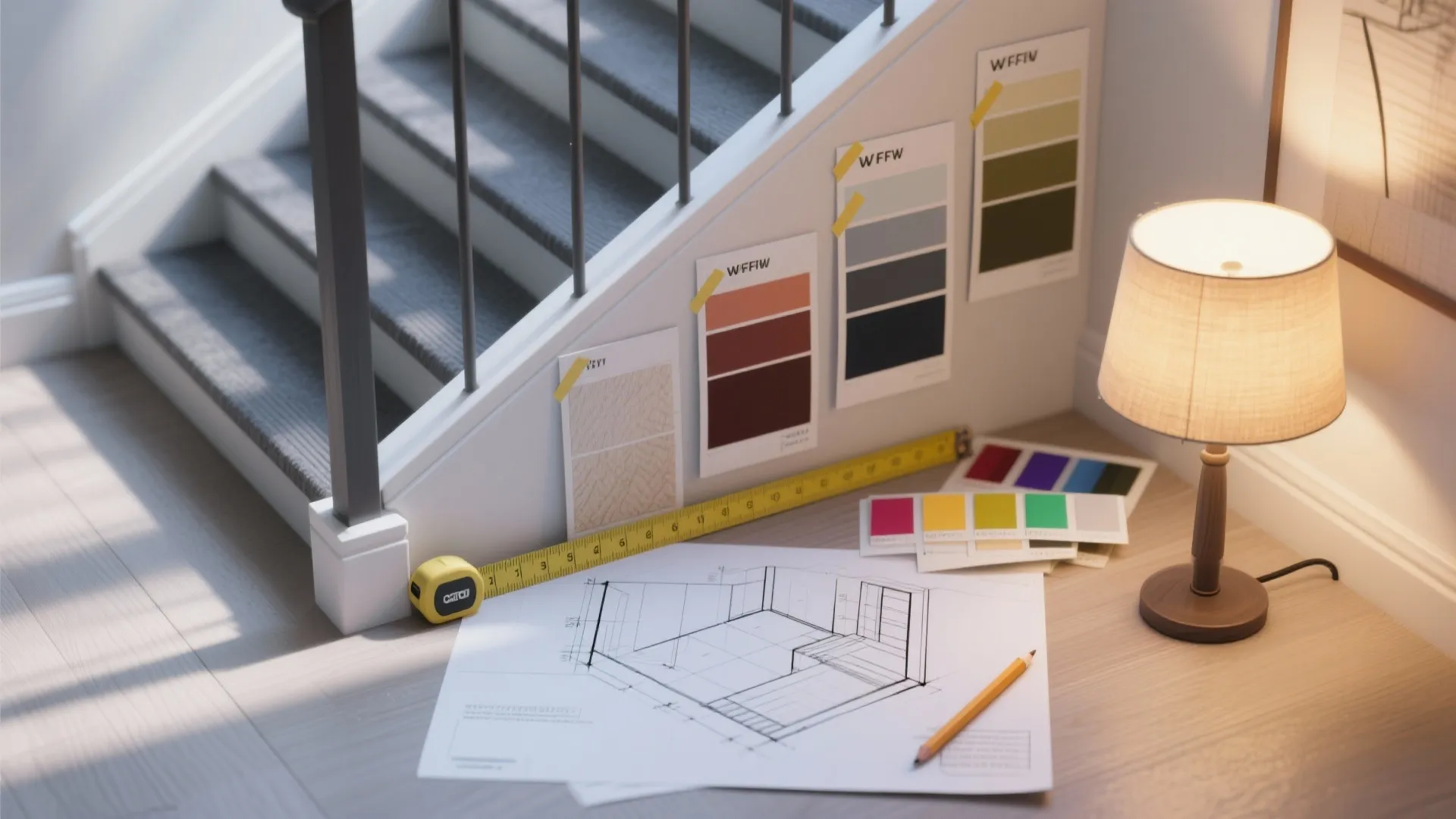 Any tools or apps you recommend for planning stairway paint projects?