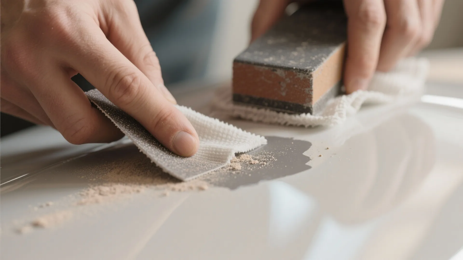 4. Sand, clean and degloss