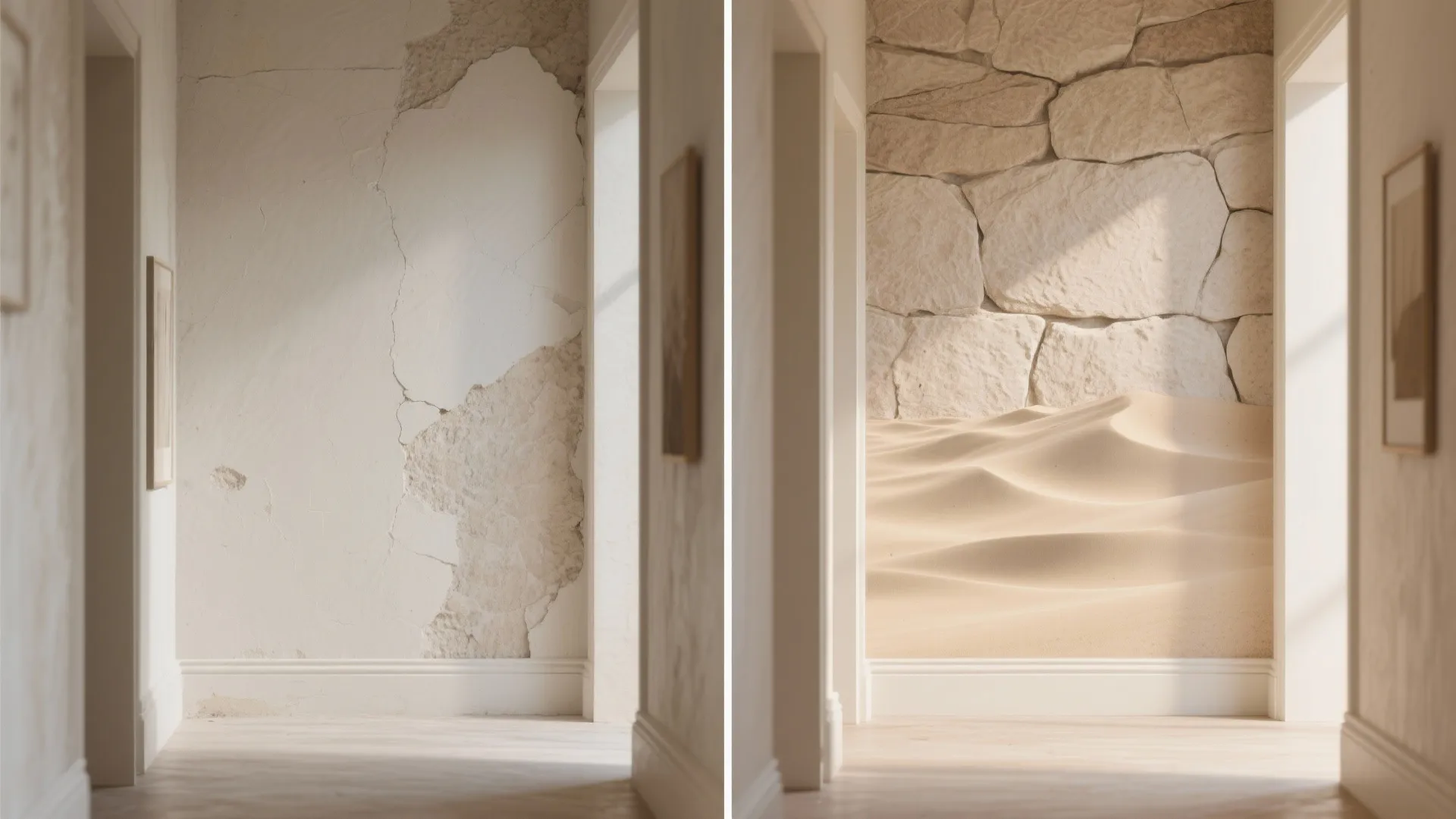 Sand, dune, and subtle stone textures that hide imperfections