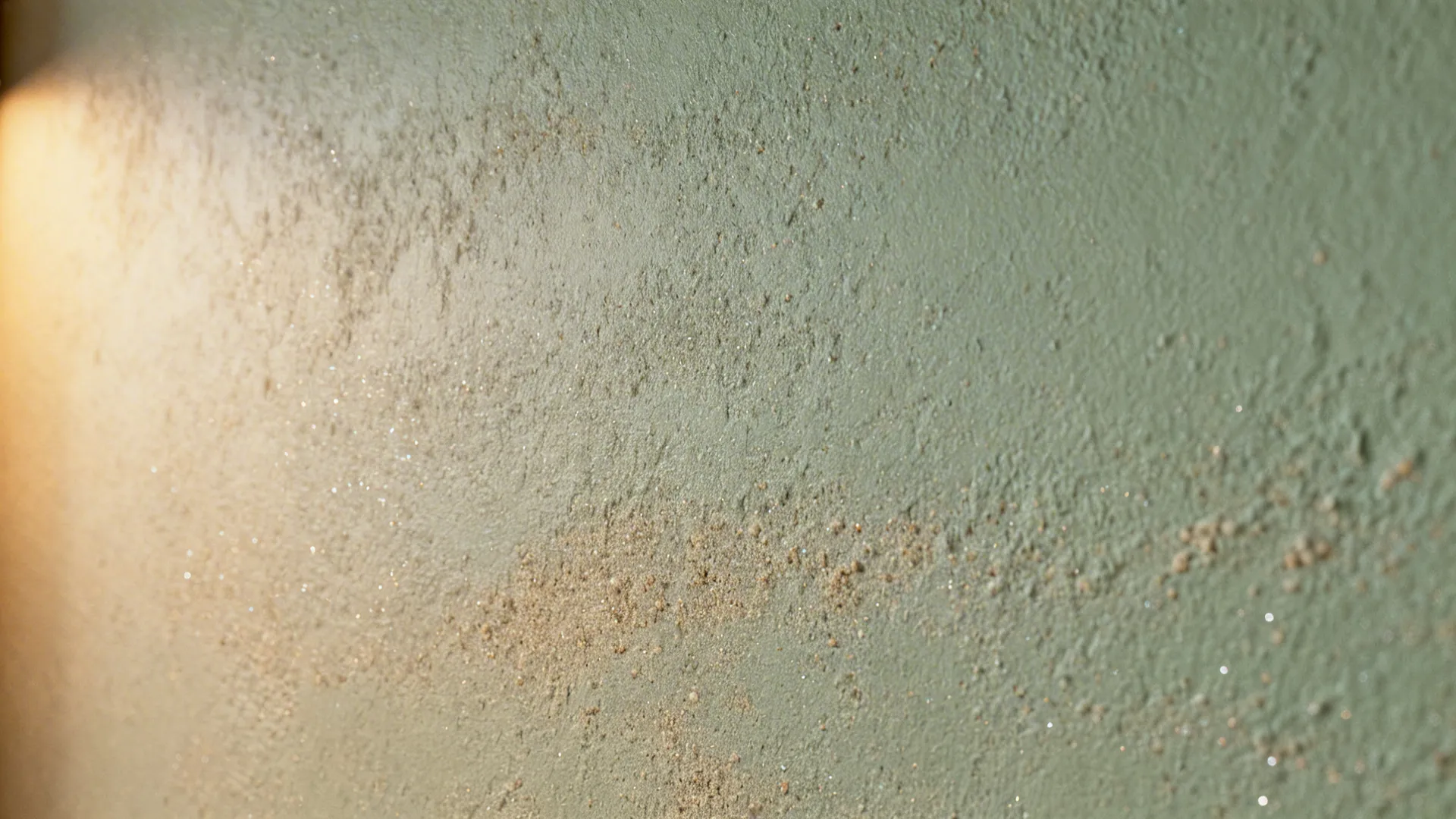 Macro of fine sand-infused paint showing even mineral grit and matte finish.
