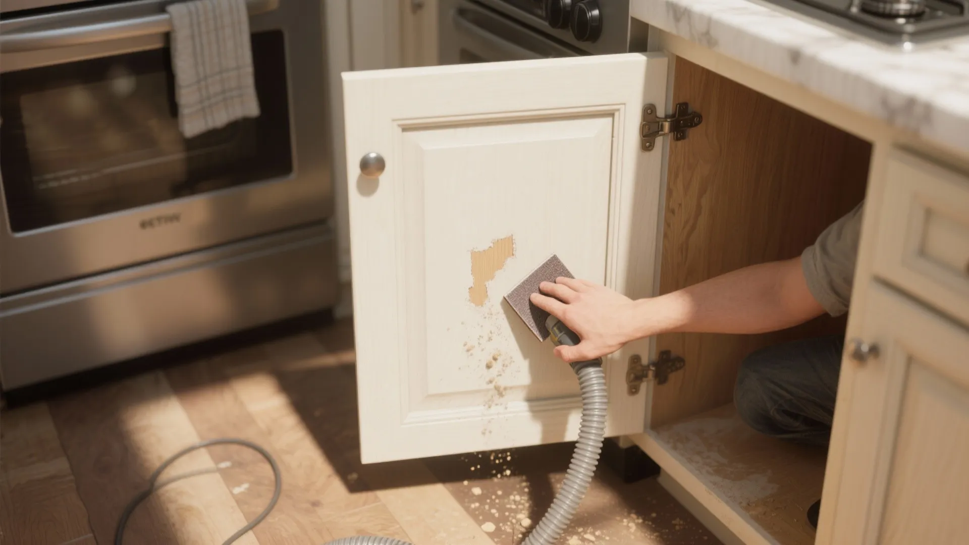 3. Sand a tiny patch to the substrate