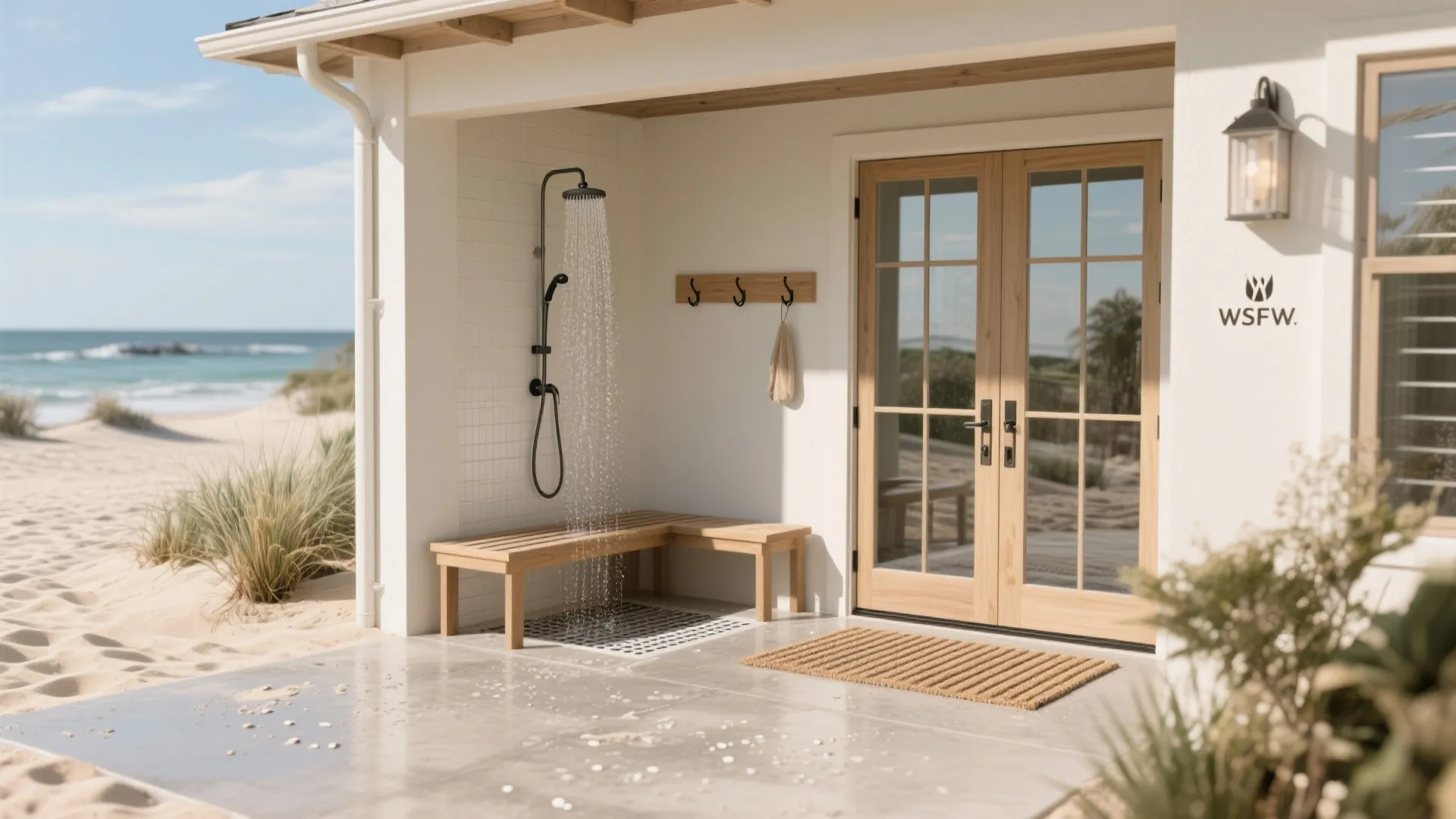 5) Sand-Savvy Entries, Outdoor Showers, and Storm-Smart Openings