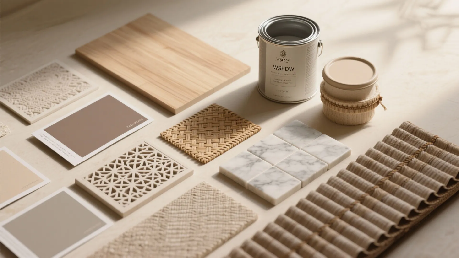 Idea 5: Sandalwood Neutrals, Stone Greige, and Gentle Patterns