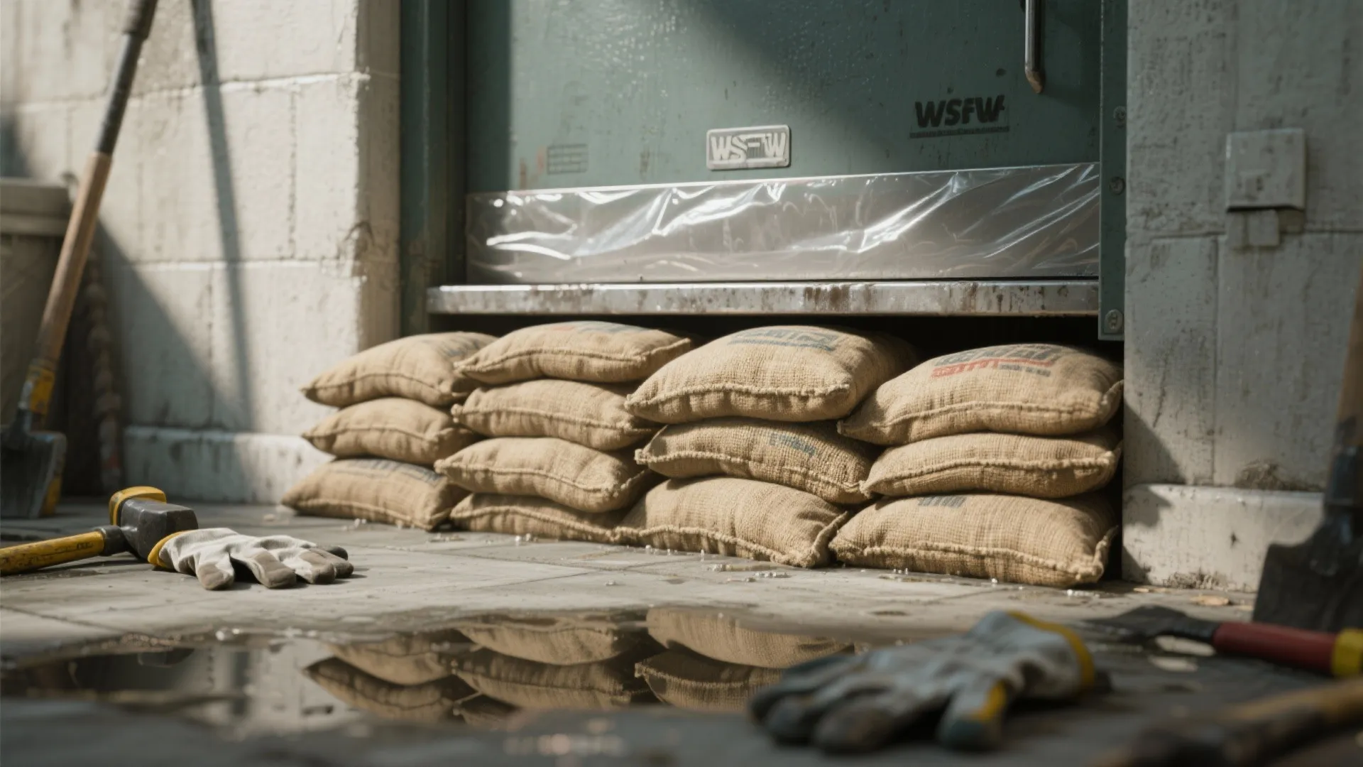 1. Sandbag Threshold Wall