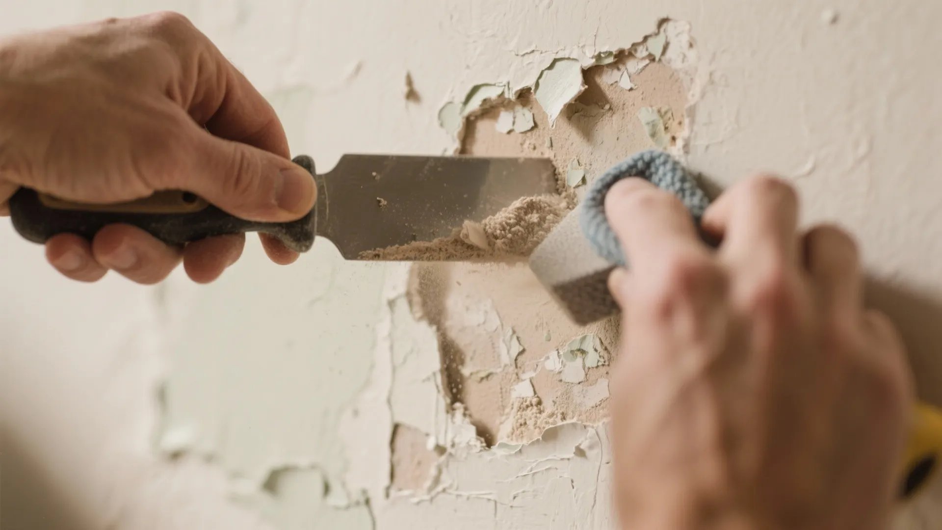 2. Scrape, sand, and clean properly