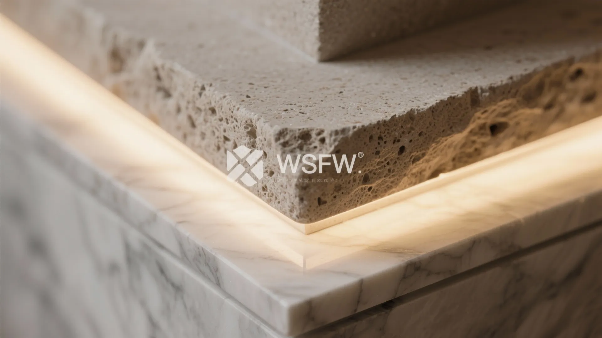 Recessed Niche Altar with Integrated Lighting and Stone Backdrop