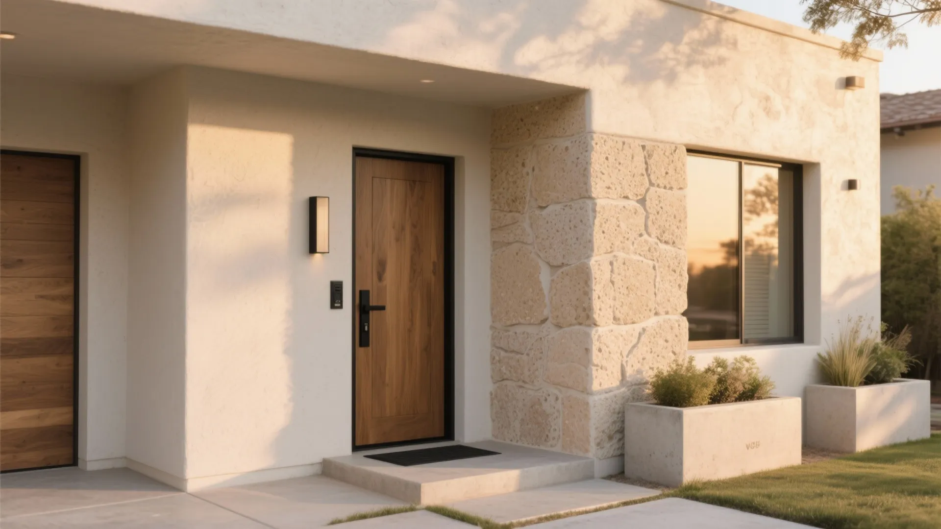 Fine-grain sandstone texture for warm, tactile curb appeal