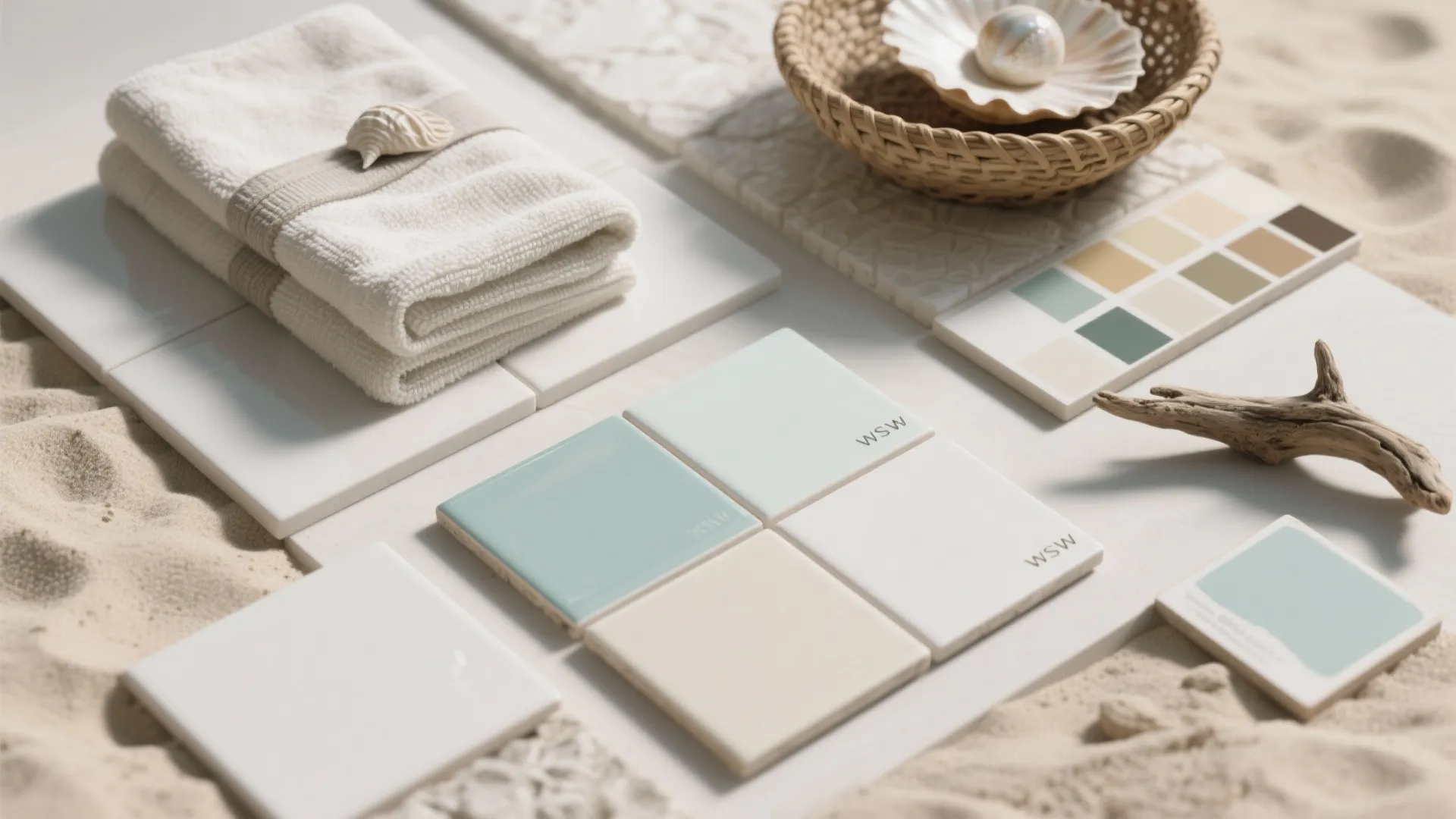 3. Layered textures with sandy tones