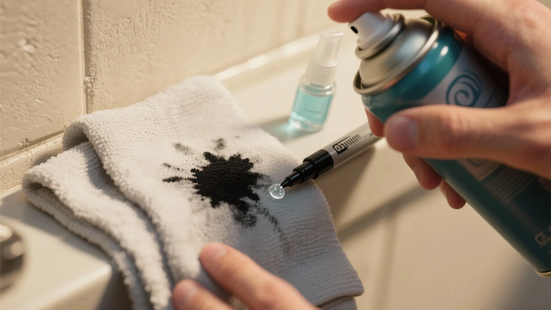 4. Hand sanitizer or hairspray (ethanol-based)