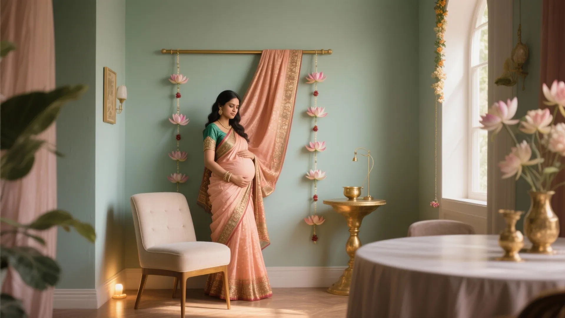 Sari-Drape Backdrop & Photo Nook