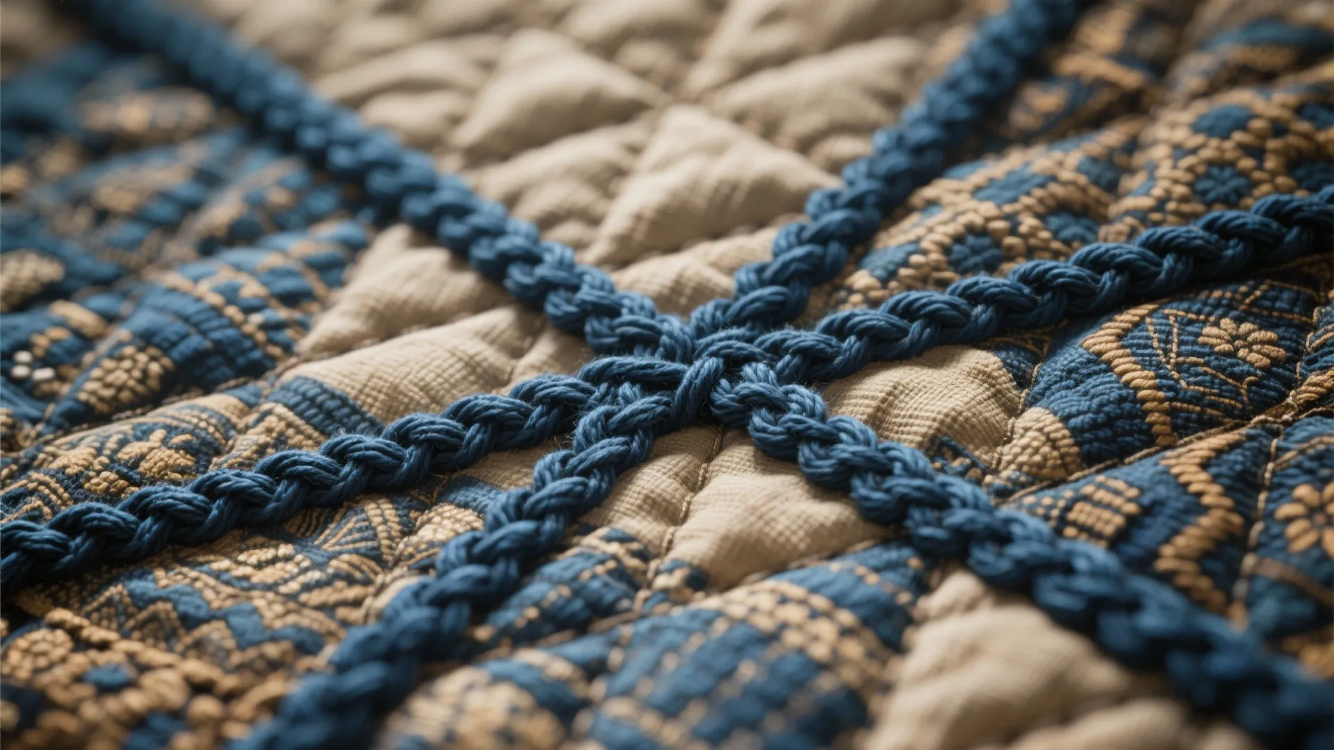 Textured Sashiko and Kantha Layers