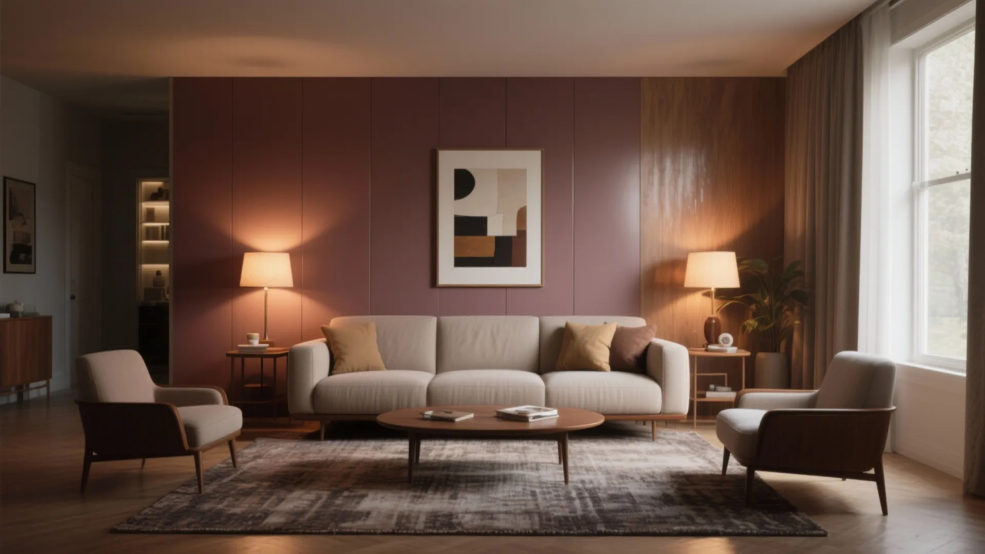 3. Highlight an Accent Wall with Satin Texture